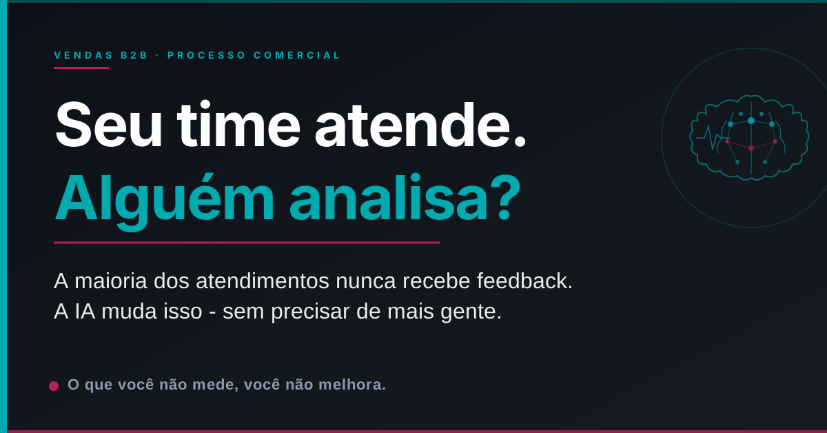 análise de atendimento comercial com IA - Cubo141